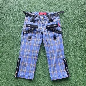 Insane vintage y2k tripp nyc plaid capris